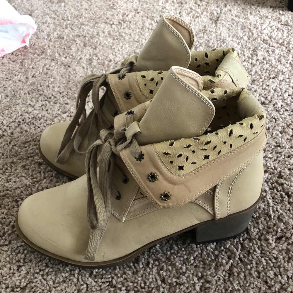 Charlotte Russe beige booties